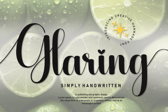 Glaring: A Handwritten Font for Modern, Personal Designs